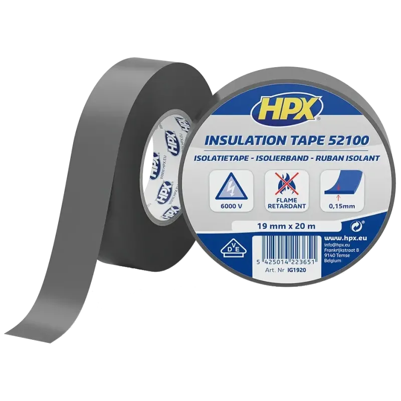 HPX IG1920 HPX52100 19мм х 20м Стрічка ПВХ ізоляційна