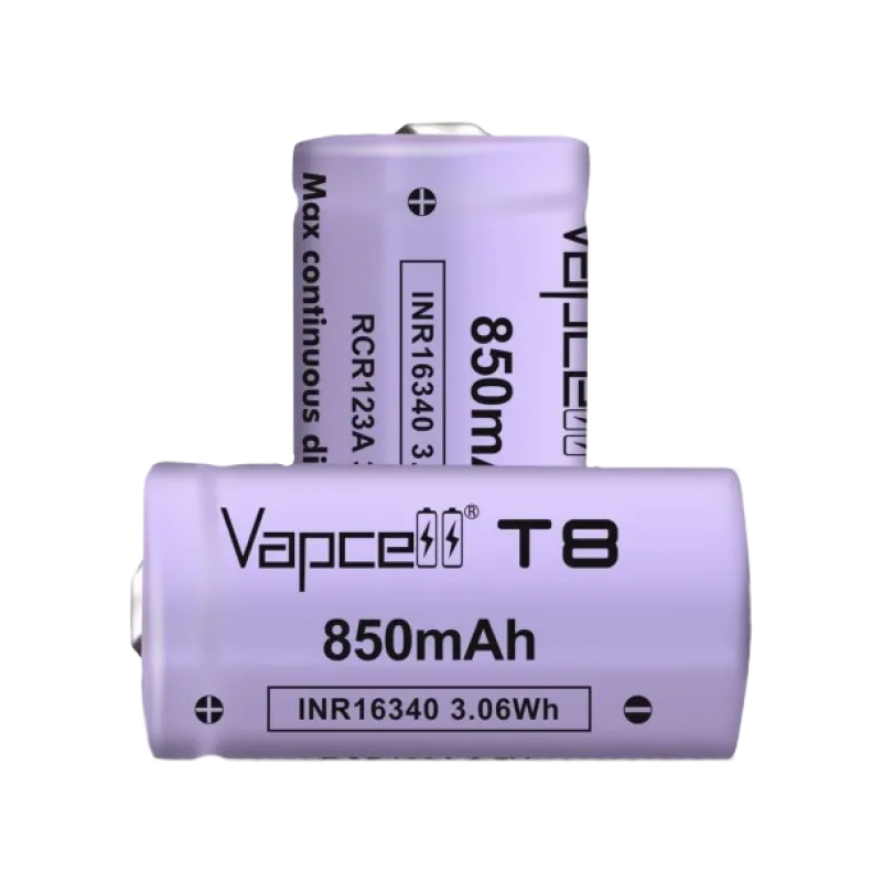 Vapcell T8 INR16340 (CR123A) 850 mah 3A, Li-ion Аккумулятор