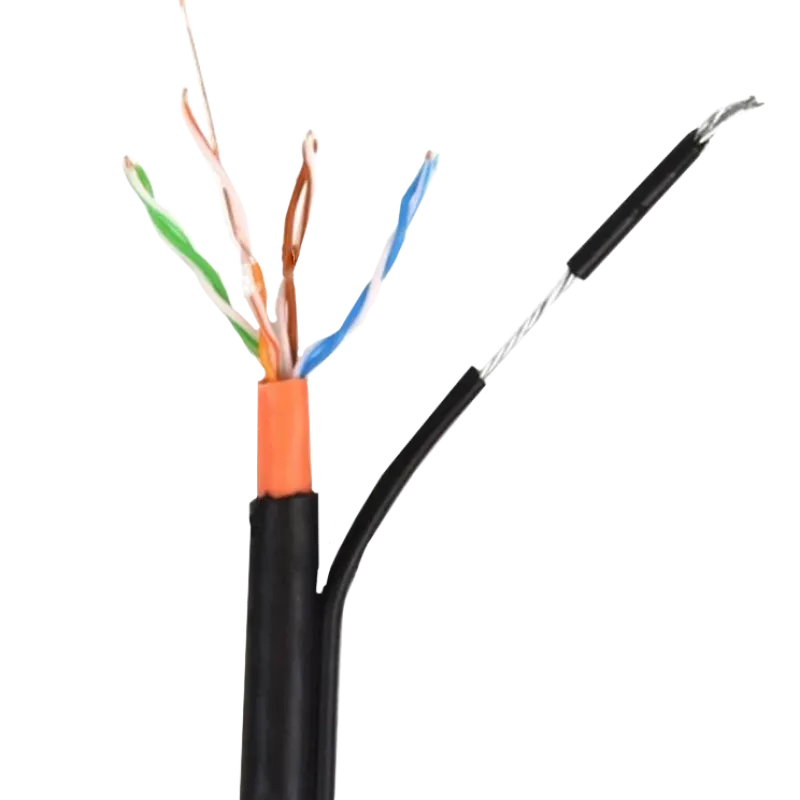 GoldMine GM UTP 4*2*0.5-CU PVC PE MT кат.5е Кабель (UTP медь наружный с несущим тросом) бухта 305м