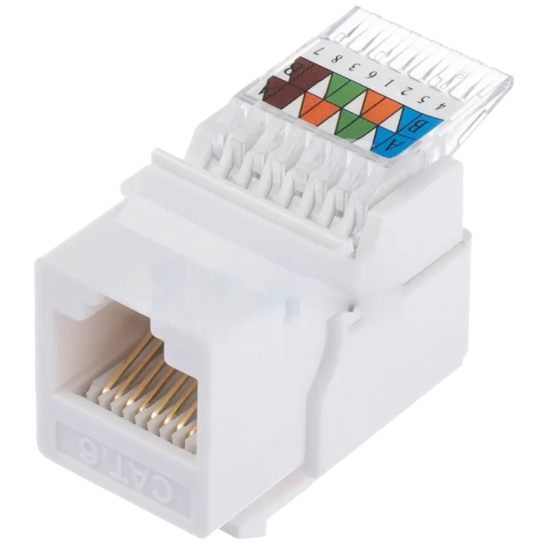 Hager Lumina WL9002 SLIM KeyStone RJ-45 UTP, кат.5е Модуль