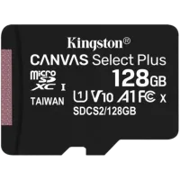 Kingston microSD 128GB C10 UHS-I R100MB/s + SD Карта пам'яті