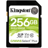 Kingston Canvas Select Plus 256Гб 100R C10 UHS-I U3 V30 Карта пам'яті SDXC