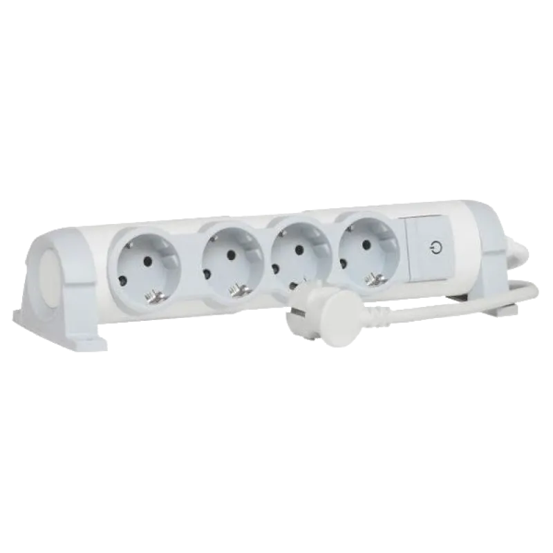 Legrand 4XSchuko 3Gх1,5 мм, 3м Мережевий подовжувач з вимикачем білий, комфорт