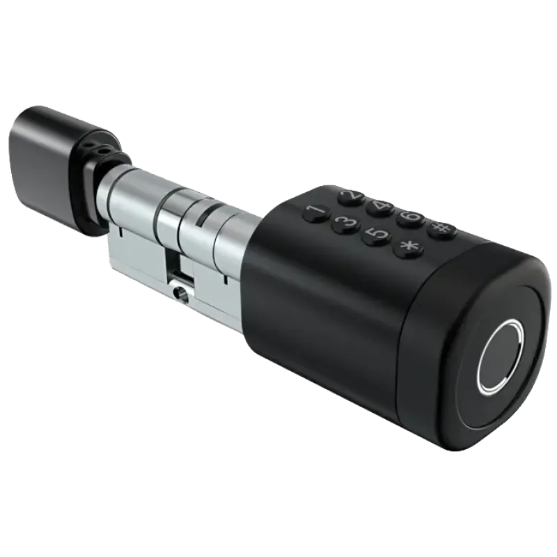 SEVEN LOCK SL-7774BF black (35-90мм) (цилиндр) Биометрический замок