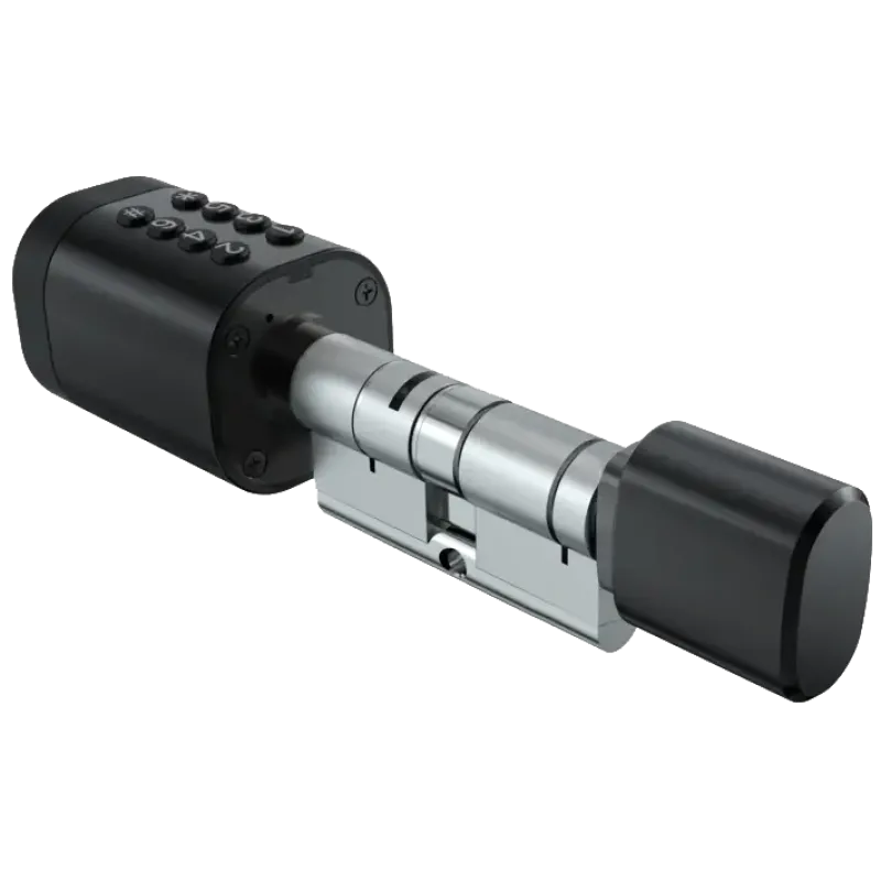 SEVEN LOCK SL-7774BF black (35-90мм) (цилиндр) Биометрический замок