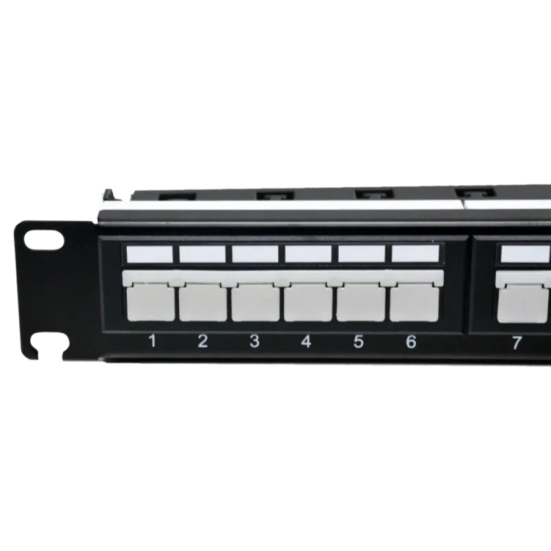 L&W ELECTRONICAL LW-PP74 Патч-панель 19" 24xRJ-45 UTP, кат. 6a, с задним организатором с пластиковыми шторками, LW
