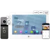 Neolight MEZZO Hybrid + SOLO IPW Graphite с уголком, PoE адаптер для вызовной панели Комплект видеодомофона