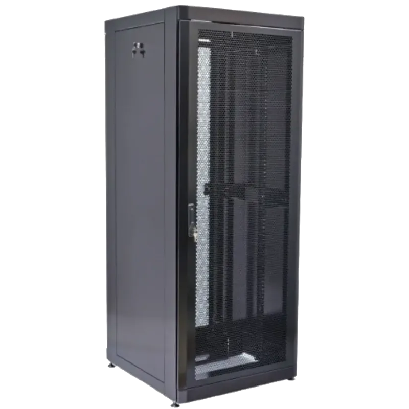 19" 45U, 800х865 мм Шафа чорна, перфоровані двері