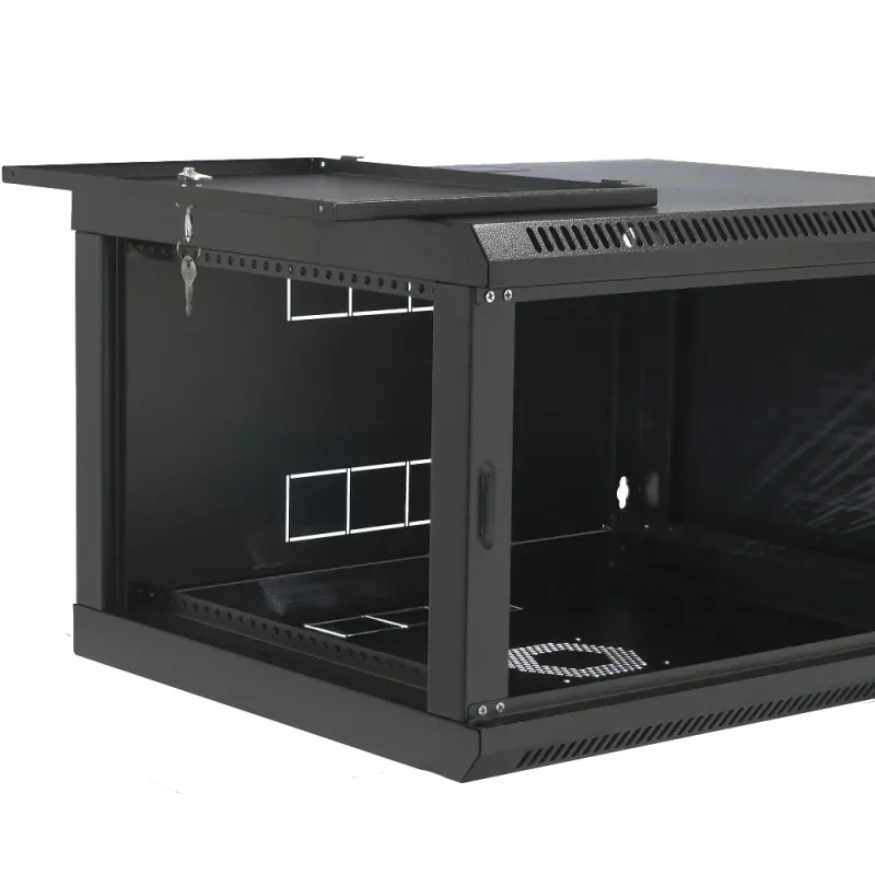 19" 6U, 600x500x373мм акриловое стекло, черный Шкаф