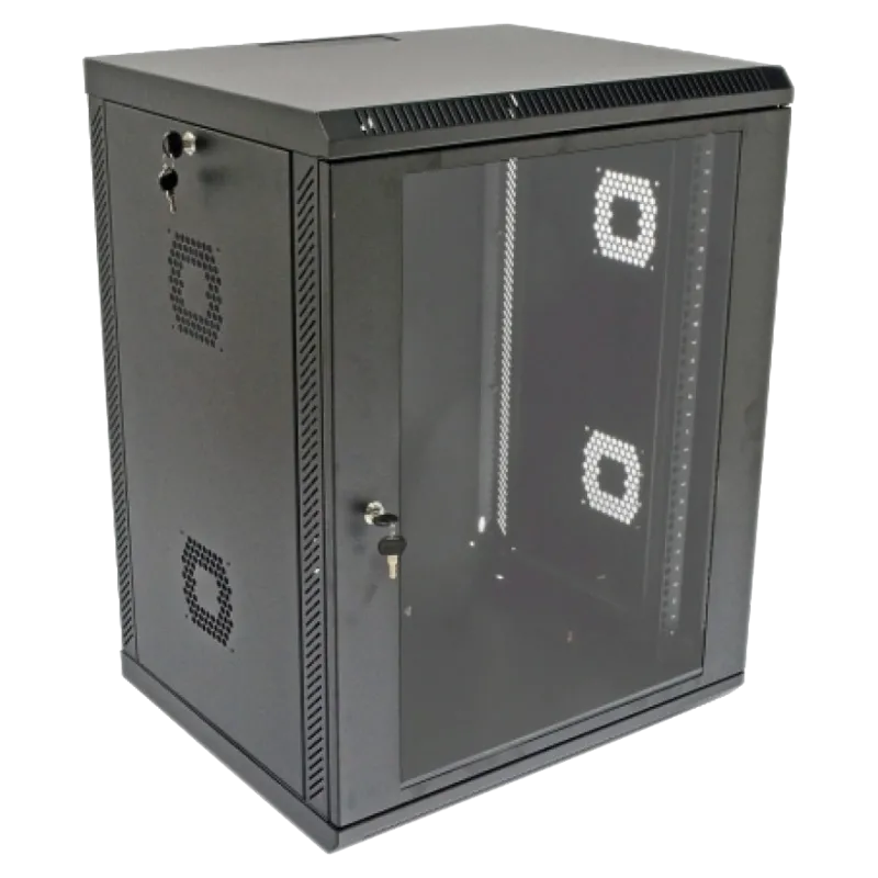 19"15U, 600х500х773 мм Шкаф акриловое стекло черный