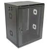 19"15U, 600х600х773 акрилове скло,чорна Шафа