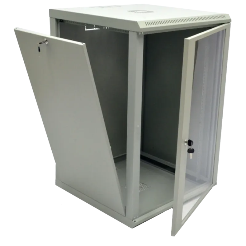 19"18U 600x600x907 акрилове скло сіра Шафа