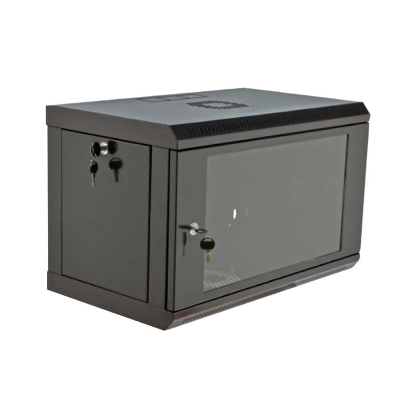 6U Шкаф 19" , 600x350x373мм (Ш*Г*В), эконом, акриловое стекло, черный
