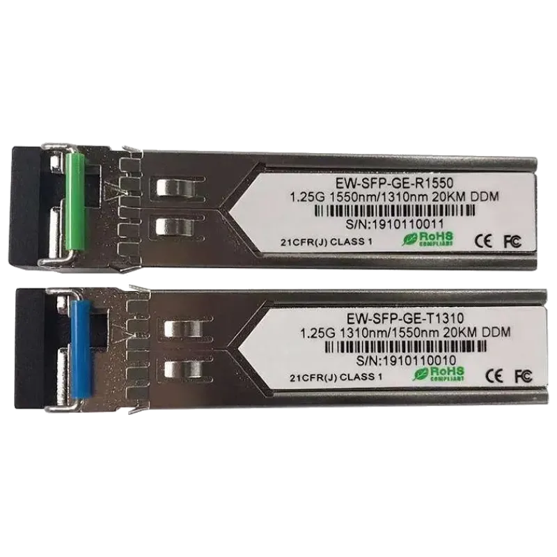 Ewind EW-SFP-GE-T1310 / EW-SFP-GE-R1550 1.25G, Single-mode single Fiber, 20km,  LC connector, Tx1310/Rx1550nm : 1310nm is transmitter，1550nm is receiver Модуль SFP (комплект 2шт)