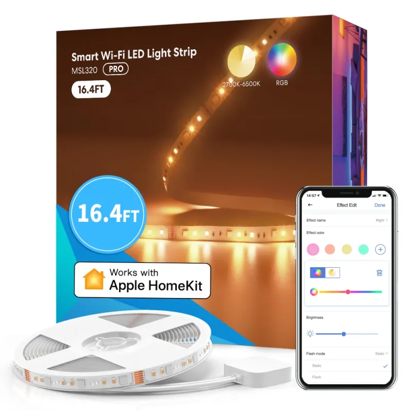 Meross MSL320PHK(EU)-5m-Light Розумна світлова LED стрічка Wi-Fi