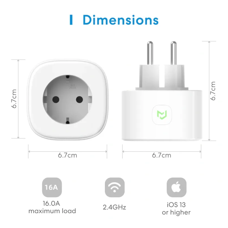 Meross MSS210HK(EU) Умная WiFi розетка (1 pack)
