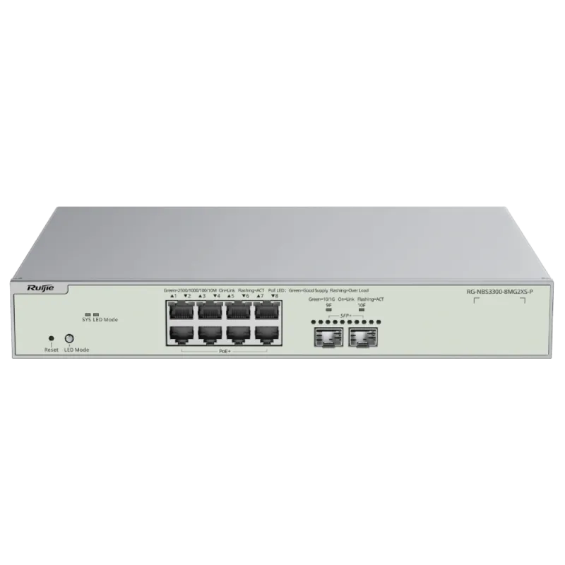 Ruijie RG-NBS3300-8MG2XS-P PoE Коммутатор 8 портов управляемый