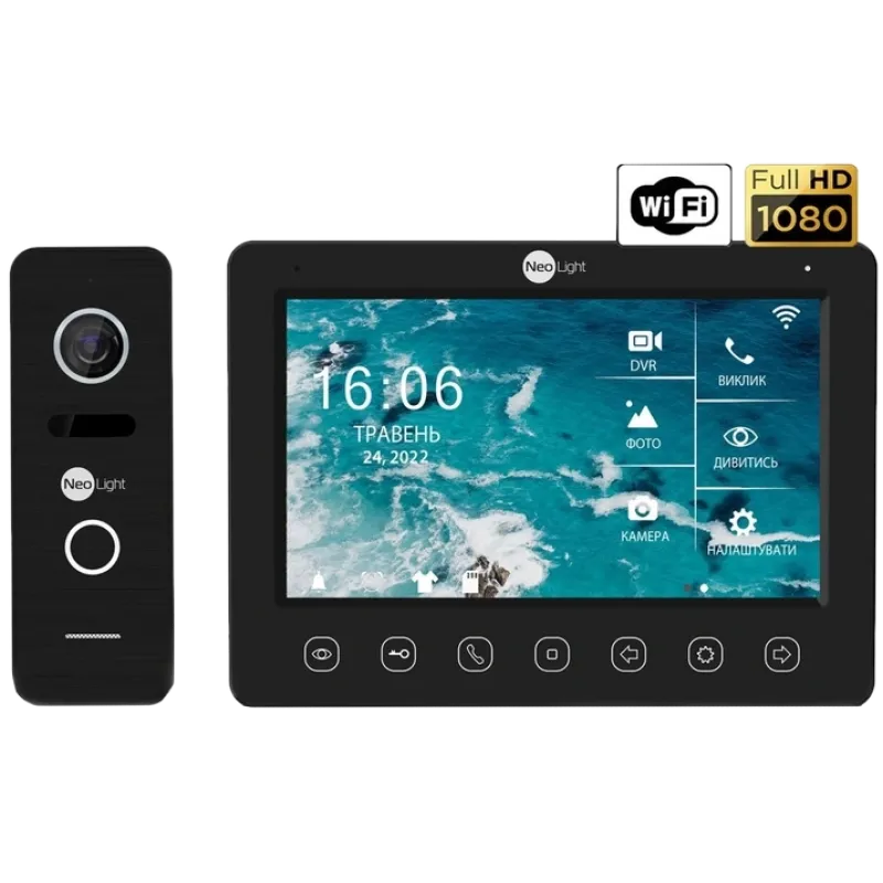NeoLight NeoKIT HD WF B/Black (KAPPA+ HD WF + PRIME FHD) Комплект відеодомофона