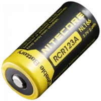 Nitecore NL166 3.7V (650mAh) Аккумулятор литиевый 16340 (RCR123A)