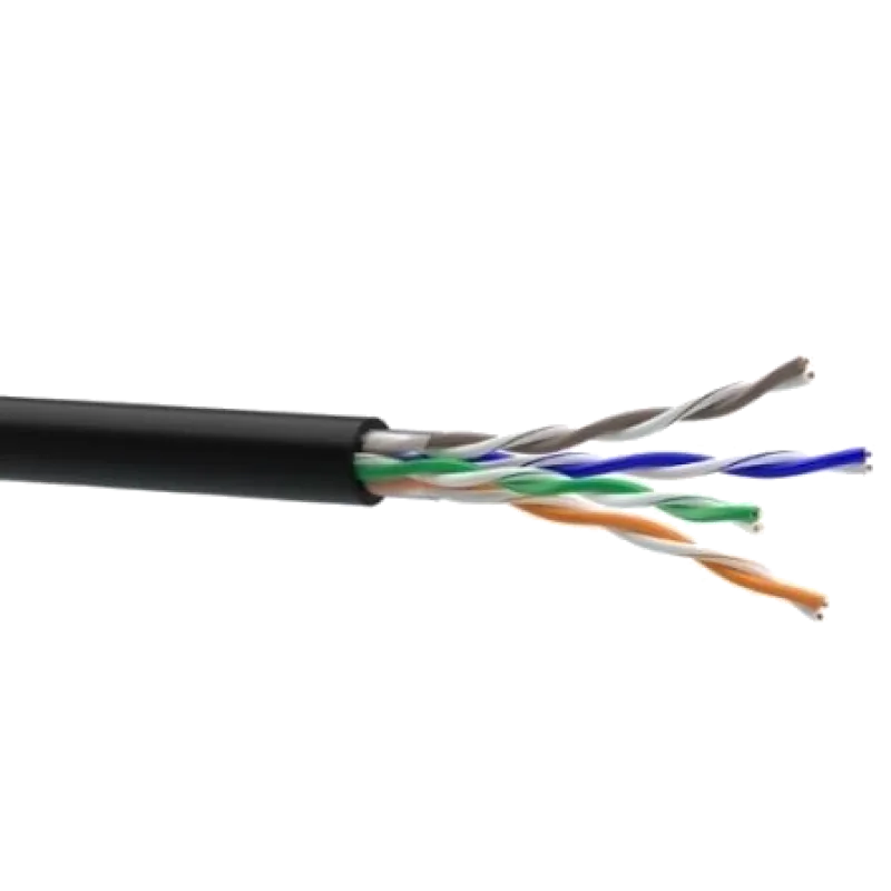 OK-Net 2*2*0,50КПП-ВП (100) Кабель UTP cat 5e, бухта 305 м уличный 2хпарный (4х жил.*0,50)
