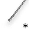 APRO 3мм DIN 3055 (6x7) бухта 200м Трос оцинкованный