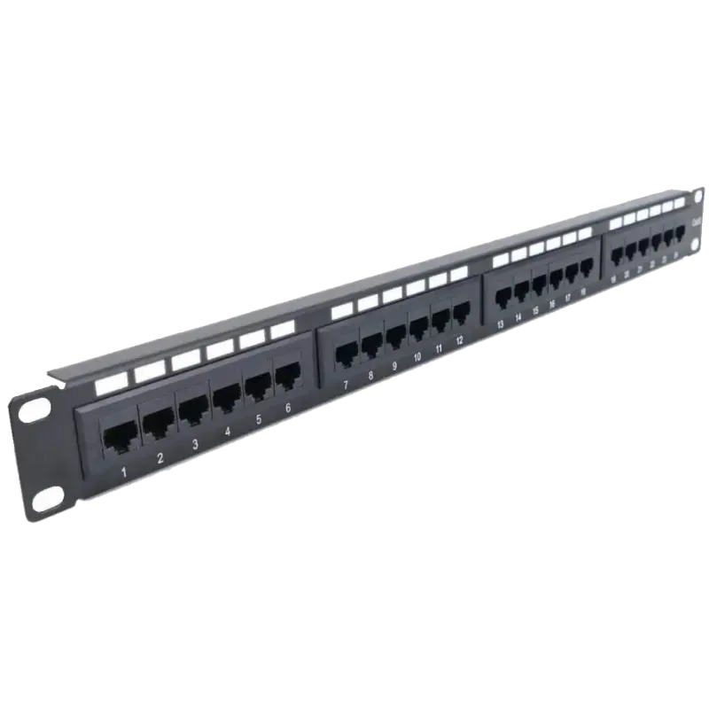 NVC-PN-12/24 CAT5/CAT6 19" 1U 24 порта экранированная Патч-панель Hypernet