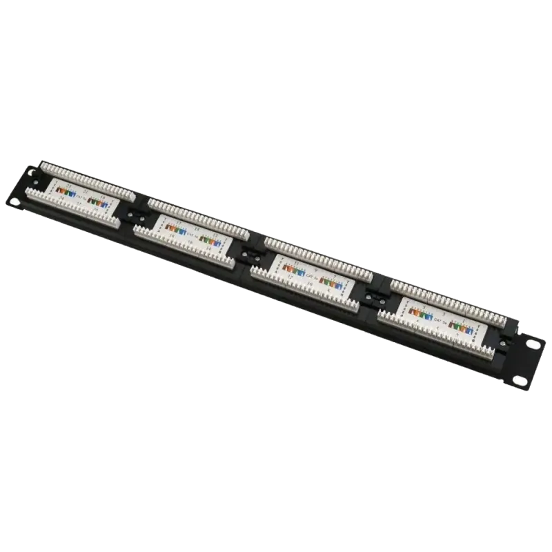 NVC-PN-12/24 CAT5/CAT6 19" 1U 24 порта экранированная Патч-панель Hypernet