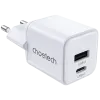 Choetech PD5012 mini White PD30W GAN A+C Адаптер