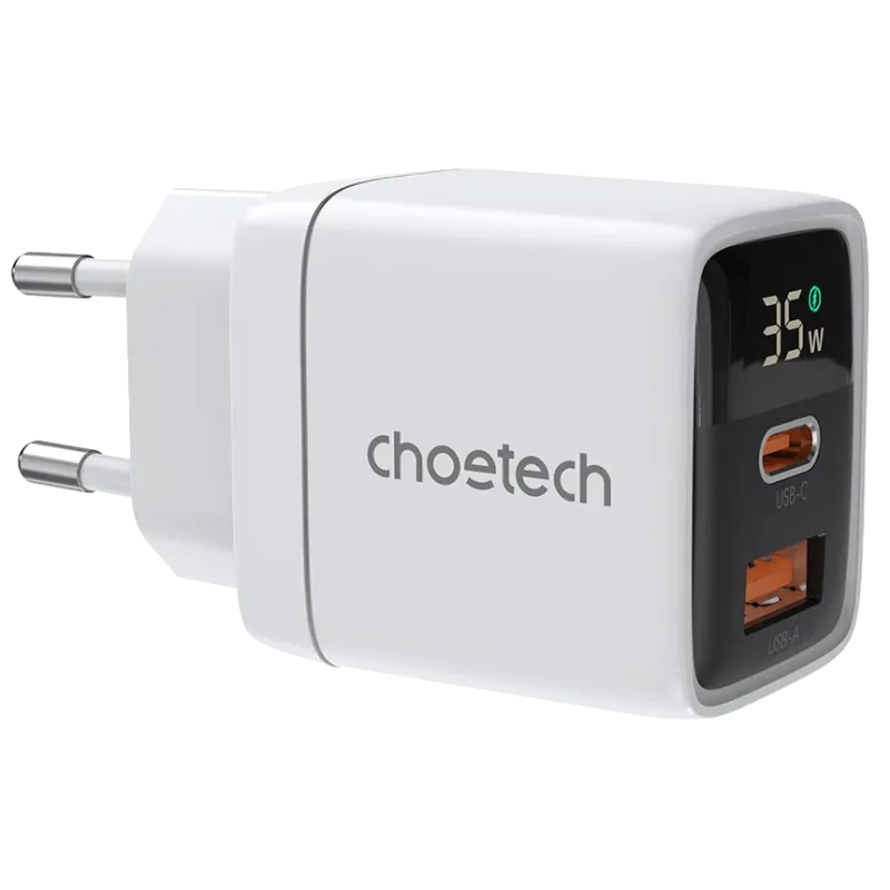 Choetech PD6052 White PD35W GAN A+C Адаптер