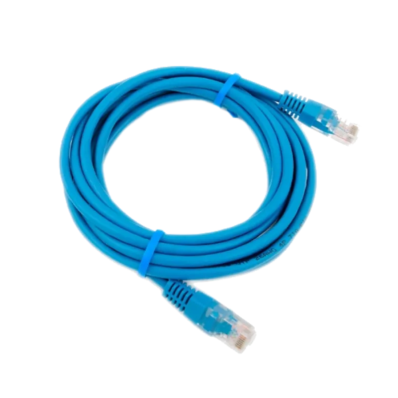 Патч-корд RITAR литий, CCA, UTP, RJ45, Cat.5e, 0,5m, синій Q2000 (PCR-CCA/0.5Be)