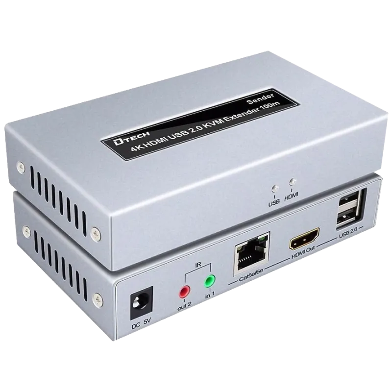 Dtech DT-7051 4K HDMI і USB 2.0 KVM 100м Модуль удлинитель