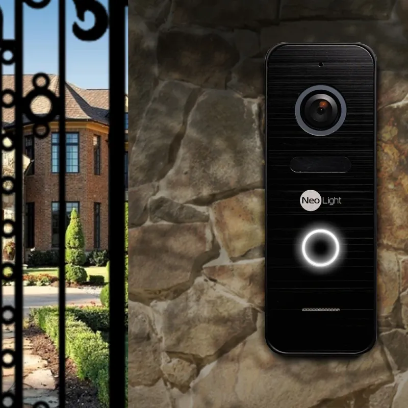 Neolight MEZZO Hybrid Black + PRIME FHD Black с уголком Комплект видеодомофона