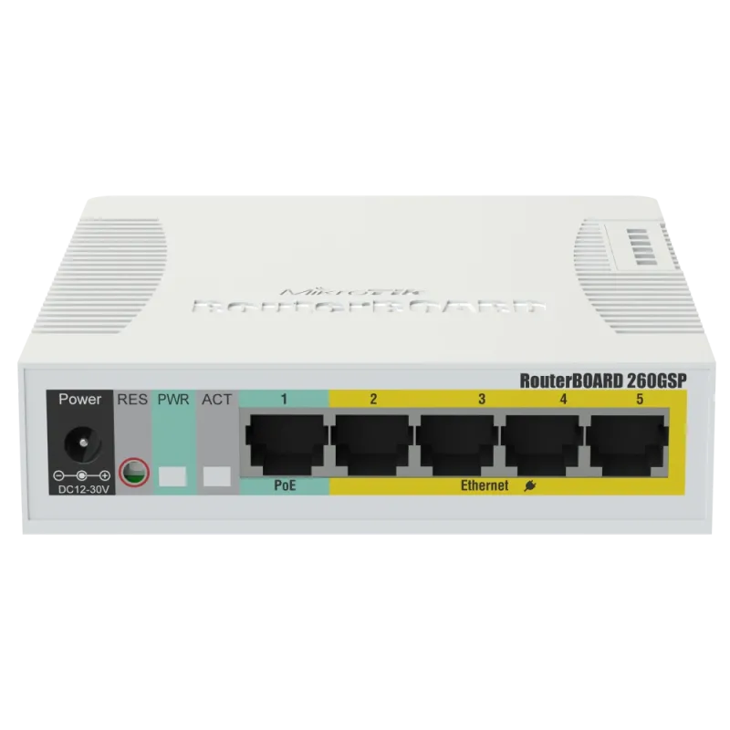 MikroTik RB260GSP (CSS106-1G-4P-1S) PoE Коммутатор 5 портов управляемый