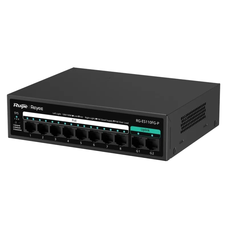 Ruijie Reyee RG-ES110FG-P PoE Комутатор 10 портів некерований