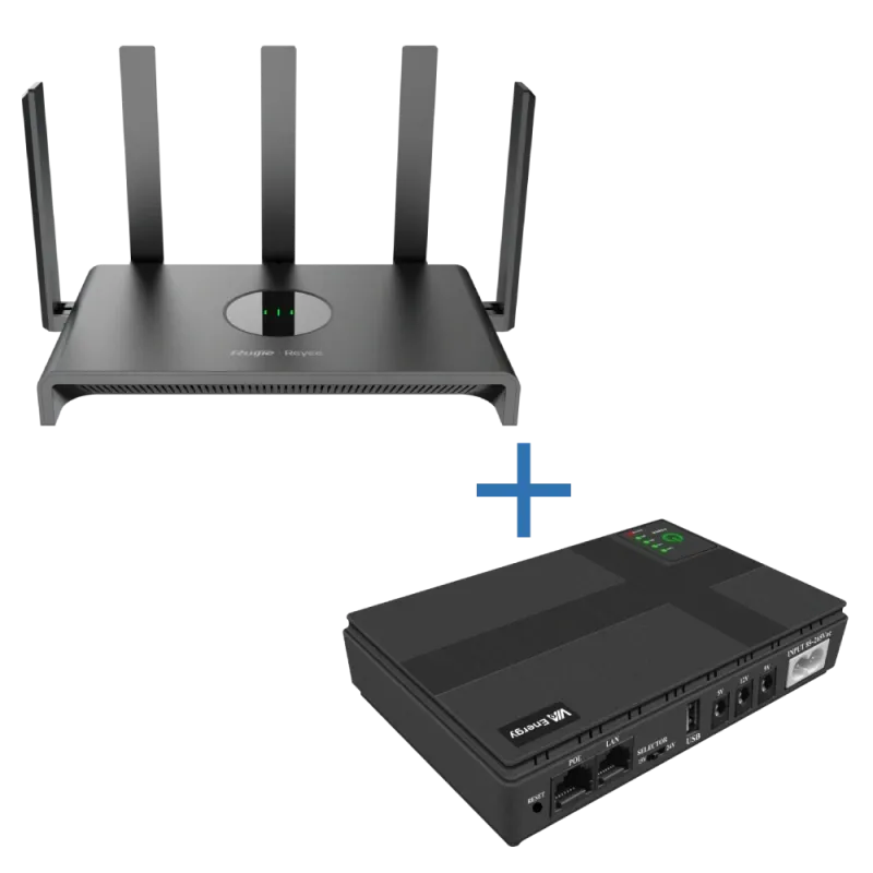 Ruijie Reyee RG-EW1300G Wi-Fi 5 + VIA Energy Mini UPS Комплект маршрутизатора и источник бесперебойного питания
