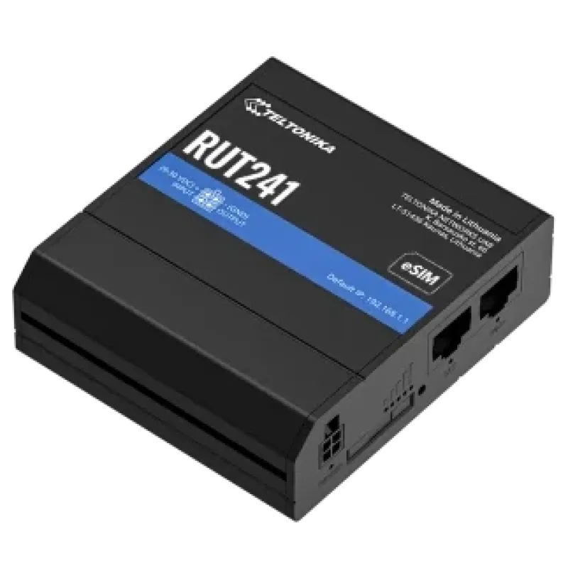 Teltonika RUT241 c 4G LTE, Wi-Fi, eSIM Промышленный сотовый маршрутизатор