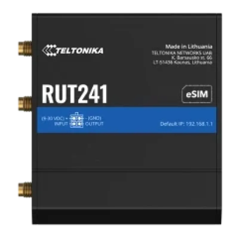 Teltonika RUT241 c 4G LTE, Wi-Fi, eSIM Промышленный сотовый маршрутизатор