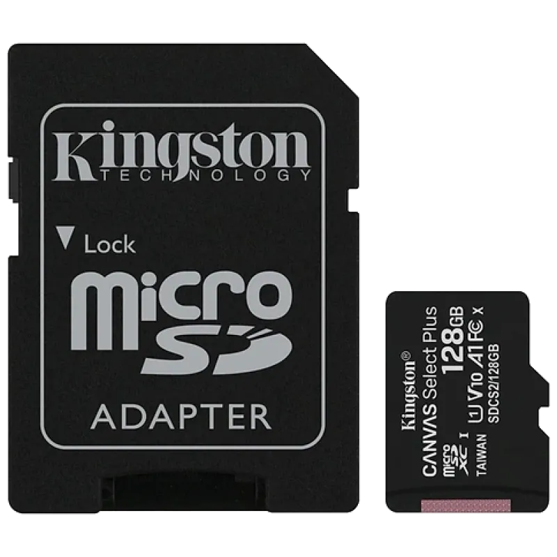 Kingston (SDCS2/128GB) 128Гб microSDXC U1 V10 A1 Карта памяти