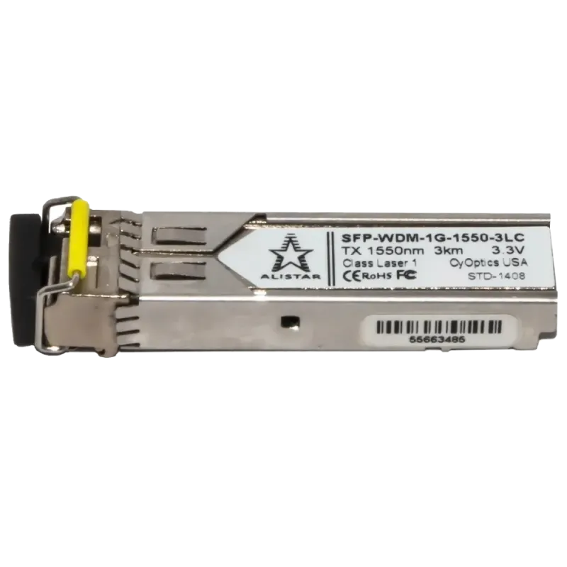 ALISTAR SFP-1G-BX-D-L03 SFP 1G 1SM WDM LC 3KM TX1550/RX1310nm DDM Модуль