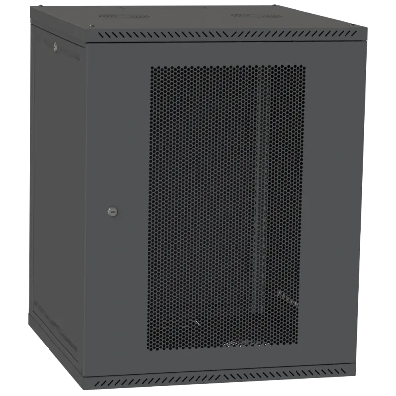 IPCOM СН-15U 600х450 перфорація RAL9005 Шафа серверна