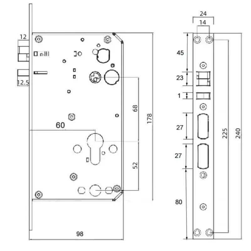 SEVEN LOCK SL-7775BF black Біометричний замок