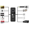 Neolight MEZZO Hybrid + SOLO IPW Graphite с уголком, PoE адаптер для вызовной панели Комплект видеодомофона