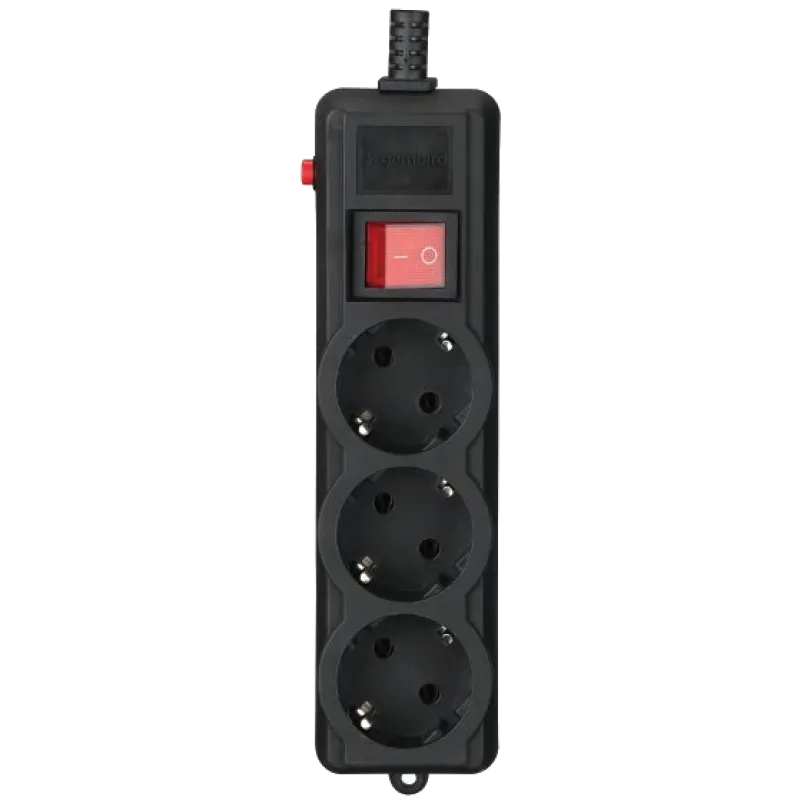 Gembird SPG3-G-10B-PRO Мережевий фільтр 3 м кабель 3 розетки