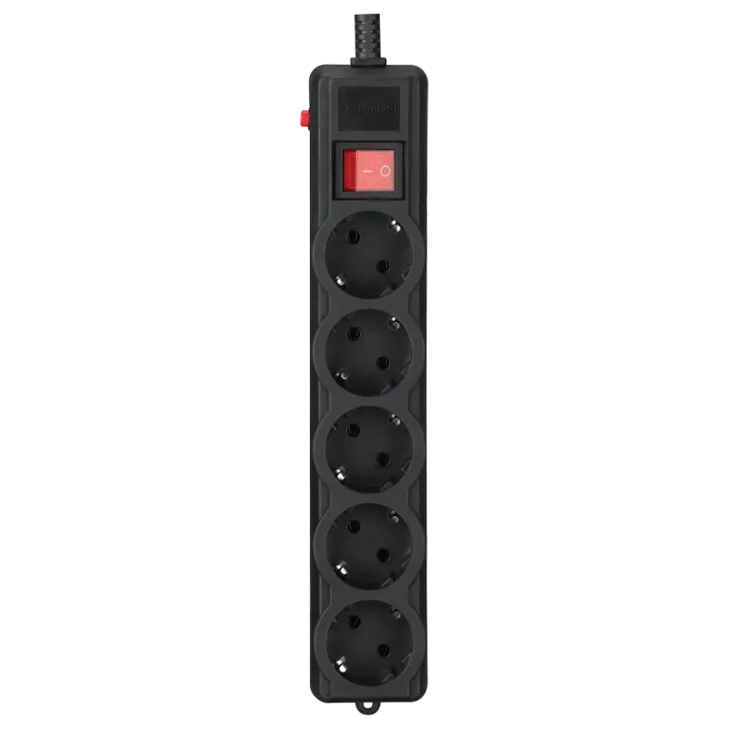 Gembird SPG5-G-15B-PRO 4.5 м кабель 5 розеток Мережевий фільтр