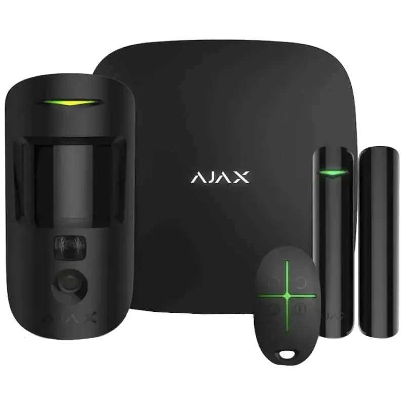 Ajax StarterKit Cam Plus HDR (8EU) UA black Комплект охранной сигнализации
