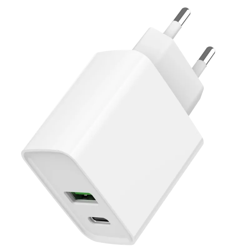 Gembird TA-UC-PDQC20-01-W 1 USB-A + 1 Type-C (PD20Вт + QC3.0 18Вт) Сетевое зарядное устройство