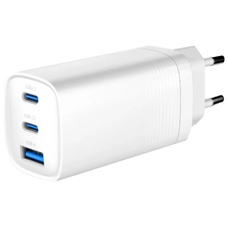 Gembird TA-UC-PDQC65-01-W (USB Type A + USB Type C) Сетевое зарядное устройство