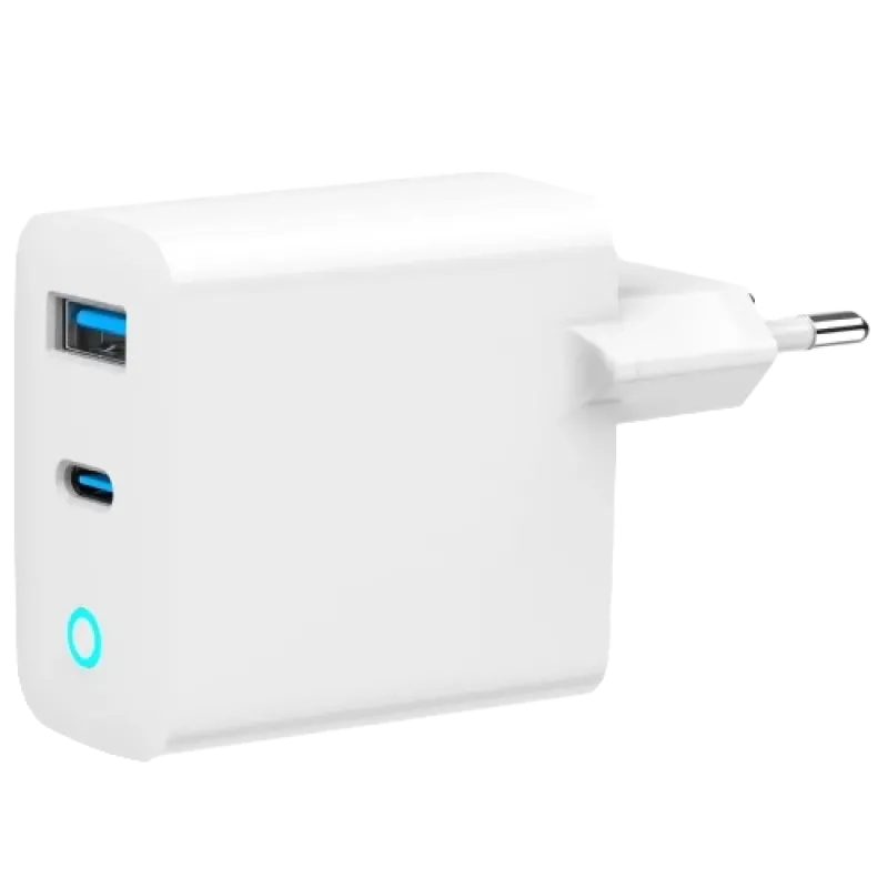 Gembird TA-UC-PDQC65L-W-01 (USB Type A + USB Type C) Сетевое зарядное устройство