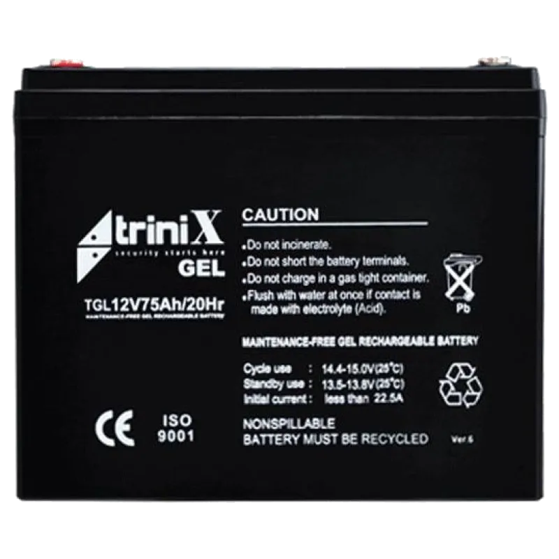 Trinix TGL12V75Ah/20Hr Аккумулятор гелевый 12В 75А•ч