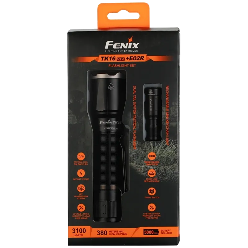 Fenix TK16 V2.0 + E02R Ліхтарі ручні комплект